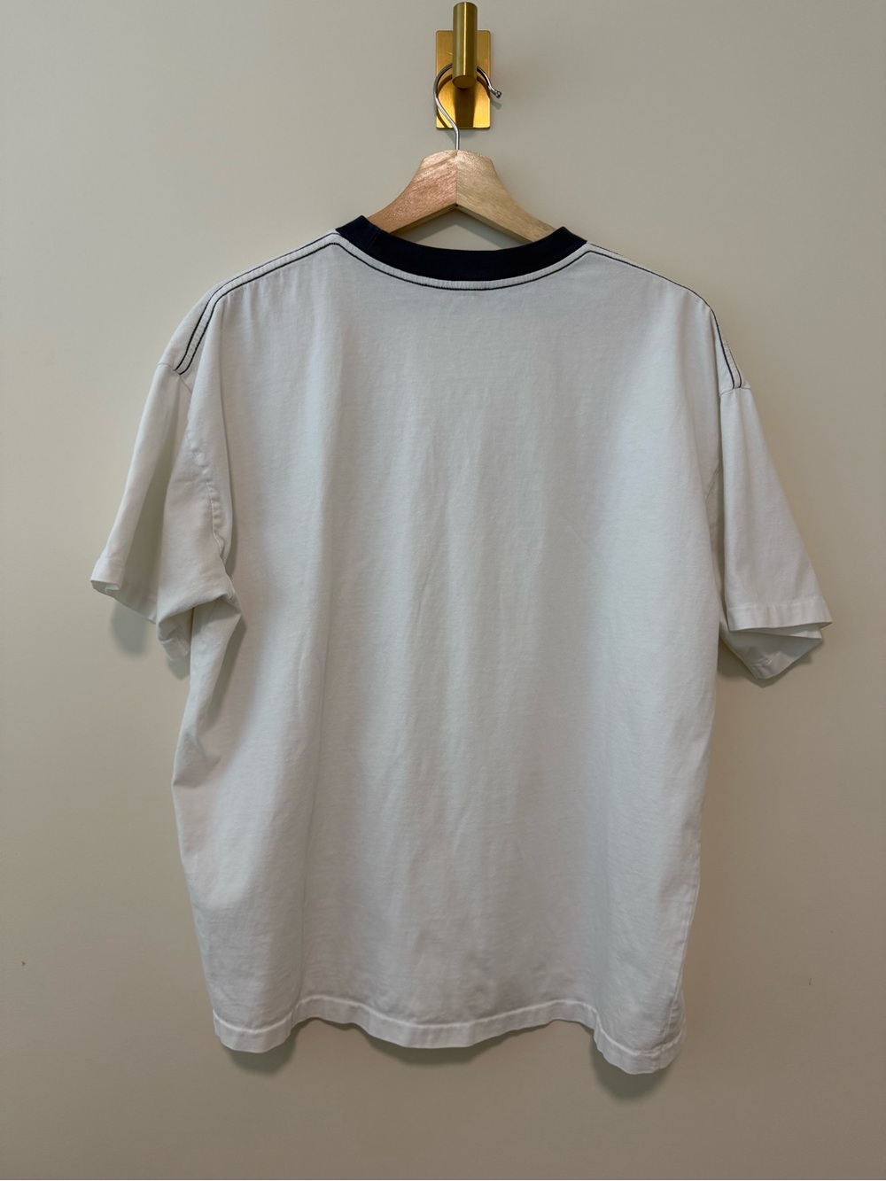 Rare Vintage Madhappy White Ringer Tee with Navy Graphics Size Medium - Picture 5 of 5